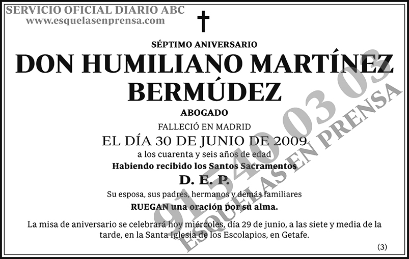 Humiliano Martínez Bermúdez